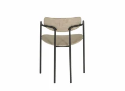 Stoel Mirror 56x54x76cm - stof - creme & natuur