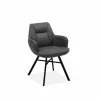 Stoel Nelson 58x63x85cm - microvezel - antraciet