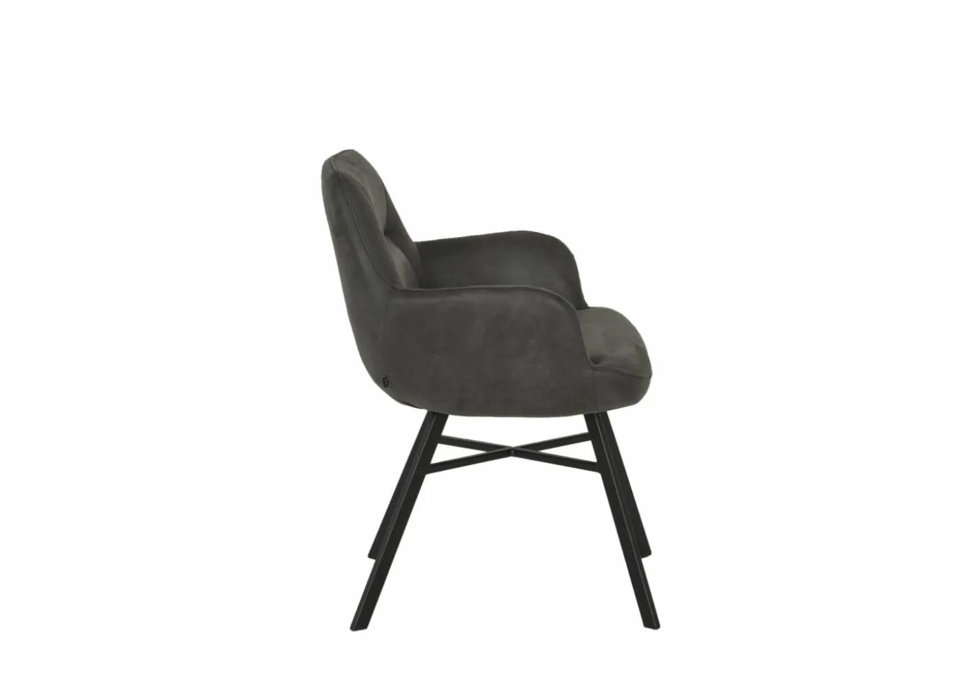 Stoel Nelson 58x63x85cm - microvezel - antraciet
