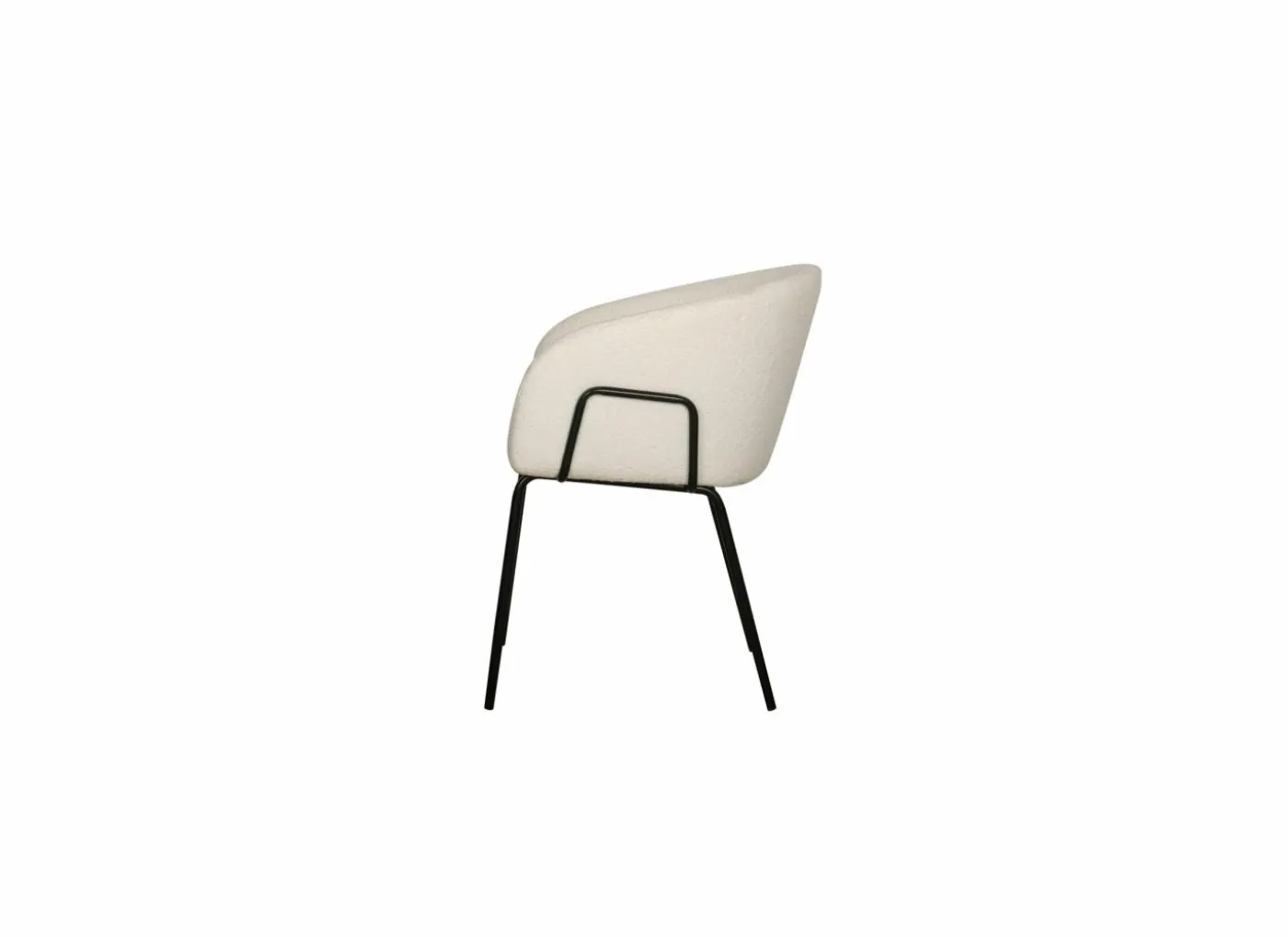 Stoel Nimbus 59x61x77cm - bouclé - wit