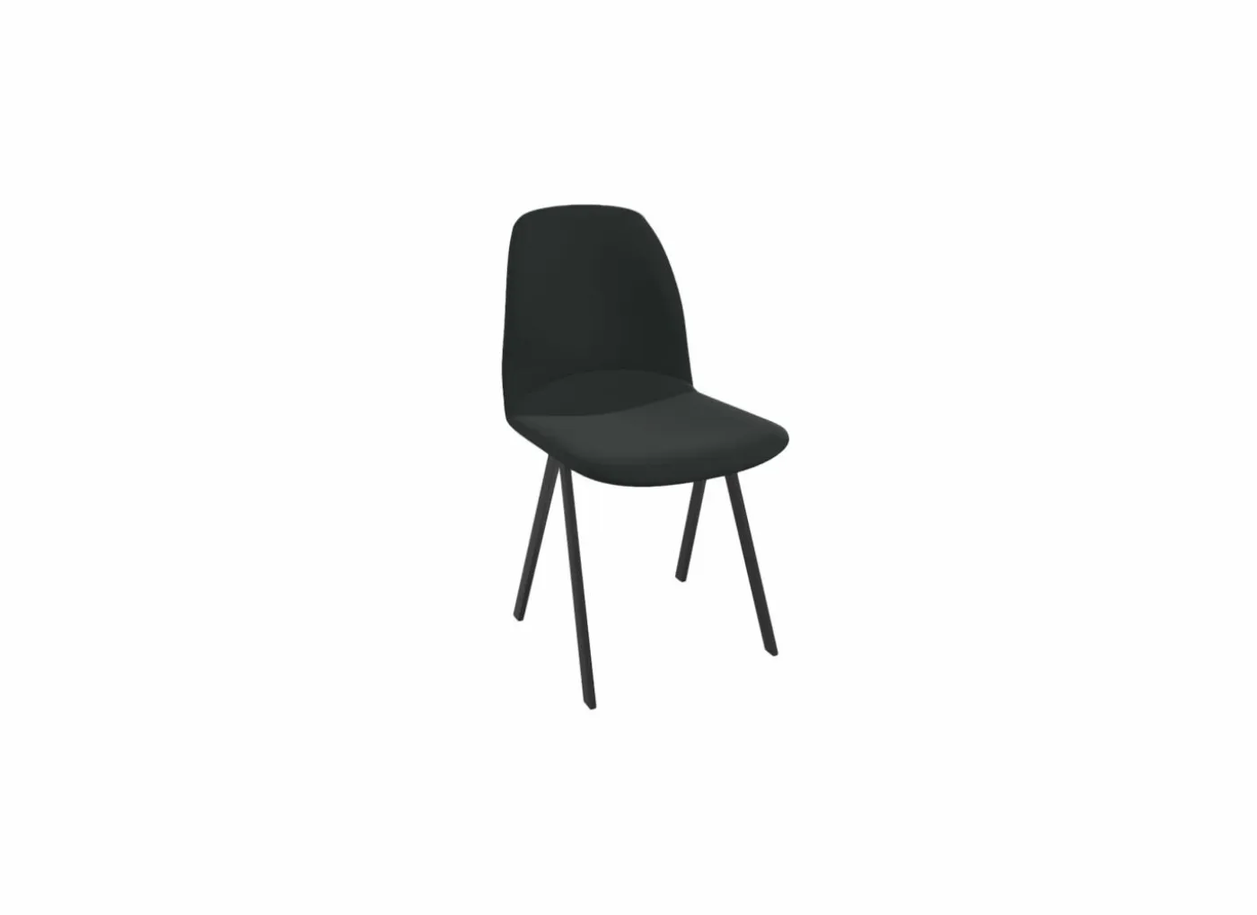 Stoel Ona 46x57,5x86,5cm - kunststof - zwart