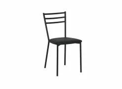 Stoel Romy 46,5x55x81,5cm - stof/metaal - zwart
