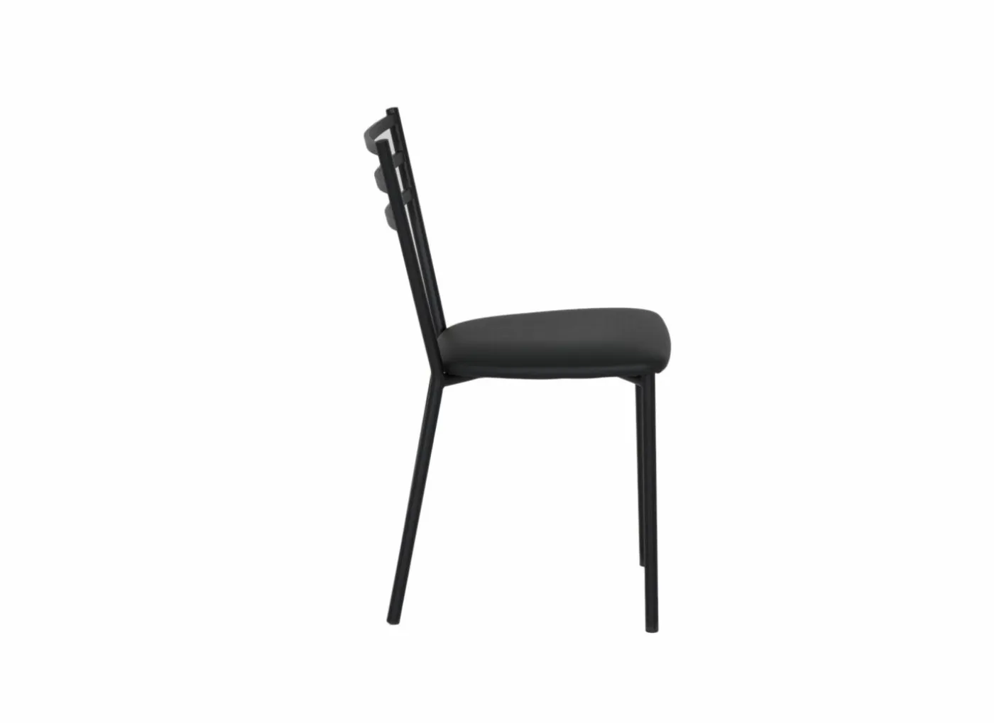Stoel Romy 46,5x55x81,5cm - stof/metaal - zwart