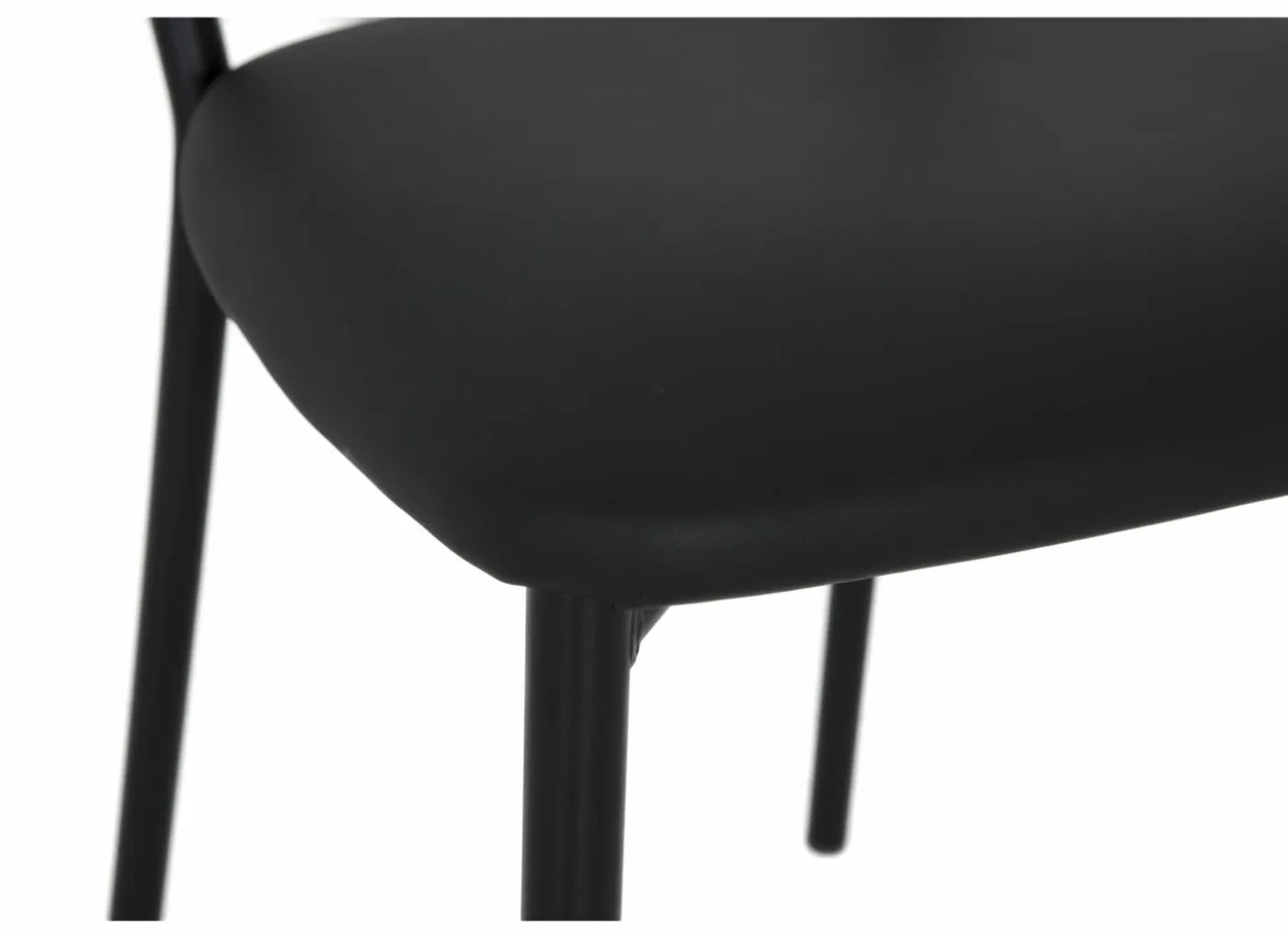 Stoel Romy 46,5x55x81,5cm - stof/metaal - zwart