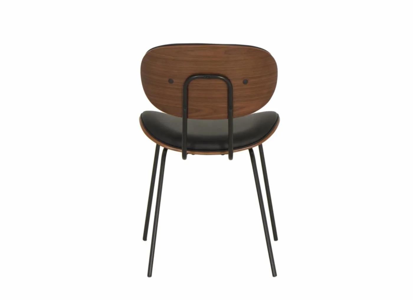 Stoel Ruby 51x57x79cm - lederlook - zwart/bruin