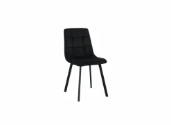 Stoel Runner 44x54x87cm - fluweel - zwart