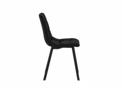 Stoel Runner 44x54x87cm - fluweel - zwart