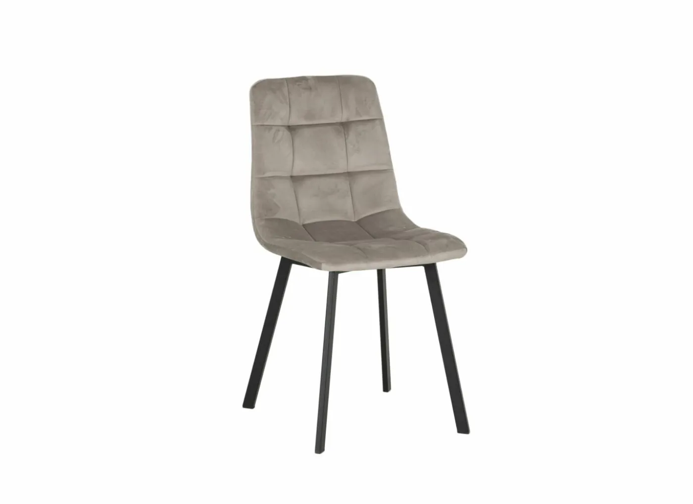 Stoel Runner 44x54x87cm - fluweel - taupe