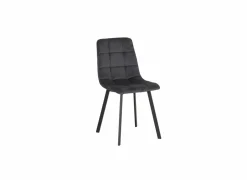 Stoel Runner 44x54x87cm - velvet - grijs