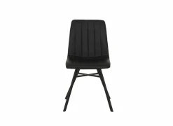 Stoel S190 45,5x56x87,5cm - lederlook - zwart