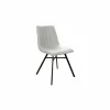 Stoel S190 45,5x56x87,5cm - lederlook - beige