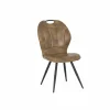 Stoel ST1910 53x66x93.5cm - lederlook - cognac