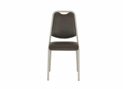 Stoel Sunny 44x54x89cm - lederlook - donker taupe