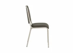 Stoel Sunny 44x54x89cm - lederlook - donker taupe