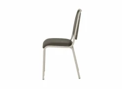 Stoel Sunny 44x54x89cm - lederlook - donker taupe
