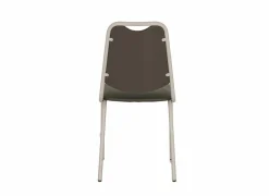 Stoel Sunny 44x54x89cm - lederlook - donker taupe