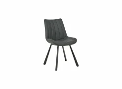 Stoel 50x63x87cm - lederlook - antraciet