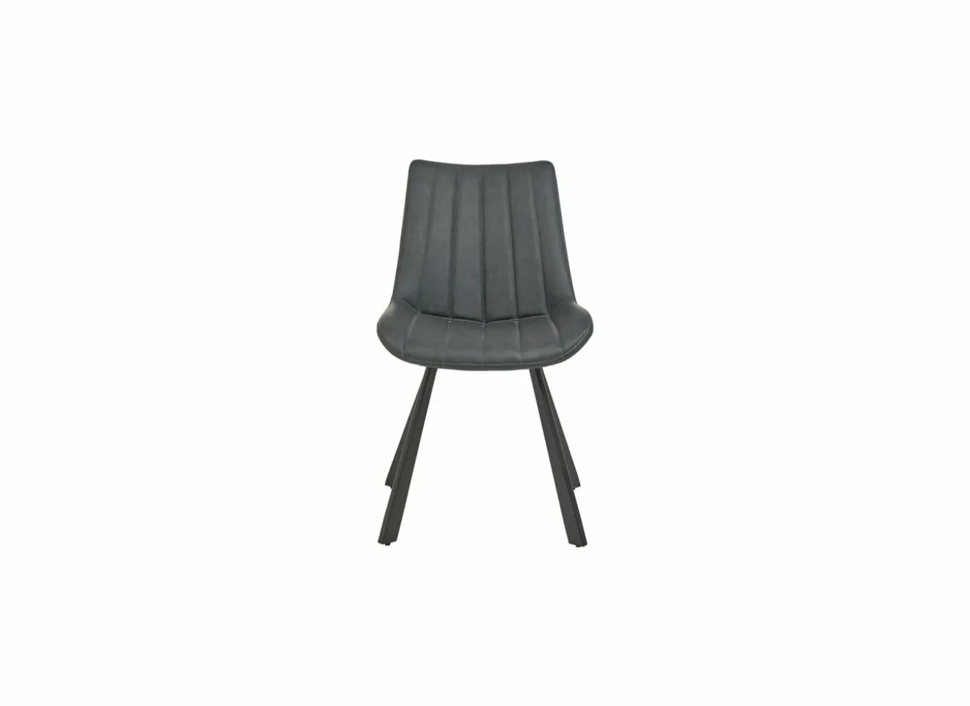 Stoel 50x63x87cm - lederlook - antraciet