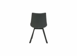 Stoel 50x63x87cm - lederlook - antraciet