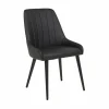 Stoel 52,5x60x86cm - lederlook - zwart