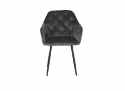Stoel 58x60x82cm - polyestervezel - grijs