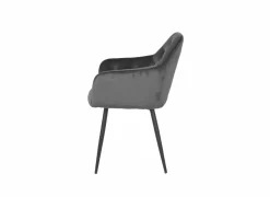 Stoel 58x60x82cm - polyestervezel - grijs