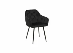 Stoel 58x60x82cm - polyestervezel - zwart