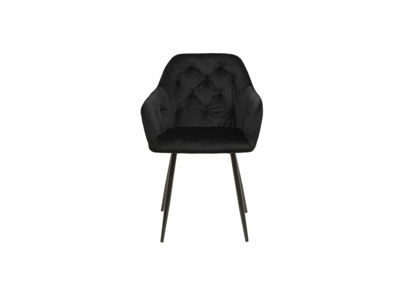 Stoel 58x60x82cm - polyestervezel - zwart