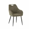 Stoel 58x55x90cm - stof - groen