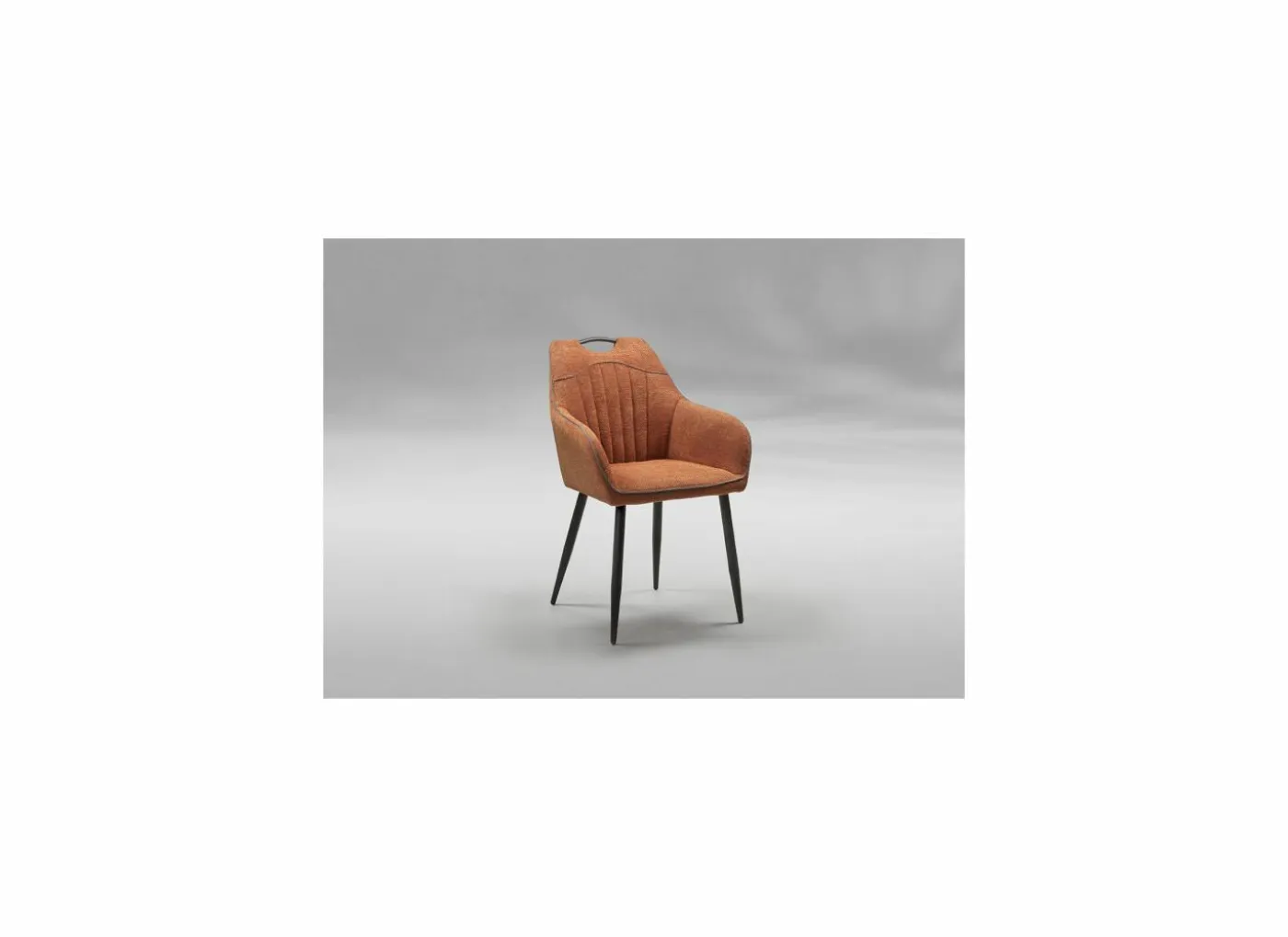 Stoel 58x55x90cm - stof - koper