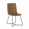 Stoel Zigzag 46x60x90cm - lederlook - cognac