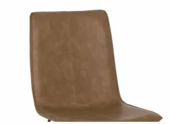 Stoel Zigzag 46x60x90cm - lederlook - cognac