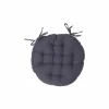 Stoelkussen Ø38cm - katoen - donkergrijs