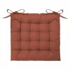 Stoelkussen 38x38cm - polyestervezel - terracotta