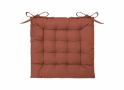 Stoelkussen 38x38cm - polyestervezel - terracotta