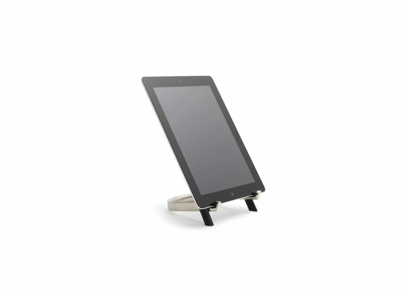 Tablethouder UDock 16x13cm - metaal & kunststof - nikkel/zwart