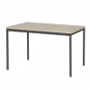 Tafel Basic 110x70cm - decor & metaal - antraciet & eik naturel