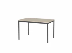 Tafel Basic 80x60cm - decor & metaal - antraciet & eik natuur
