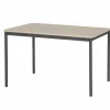 Tafel Basic 120x80cm - decor & metaal - antraciet & eik naturel