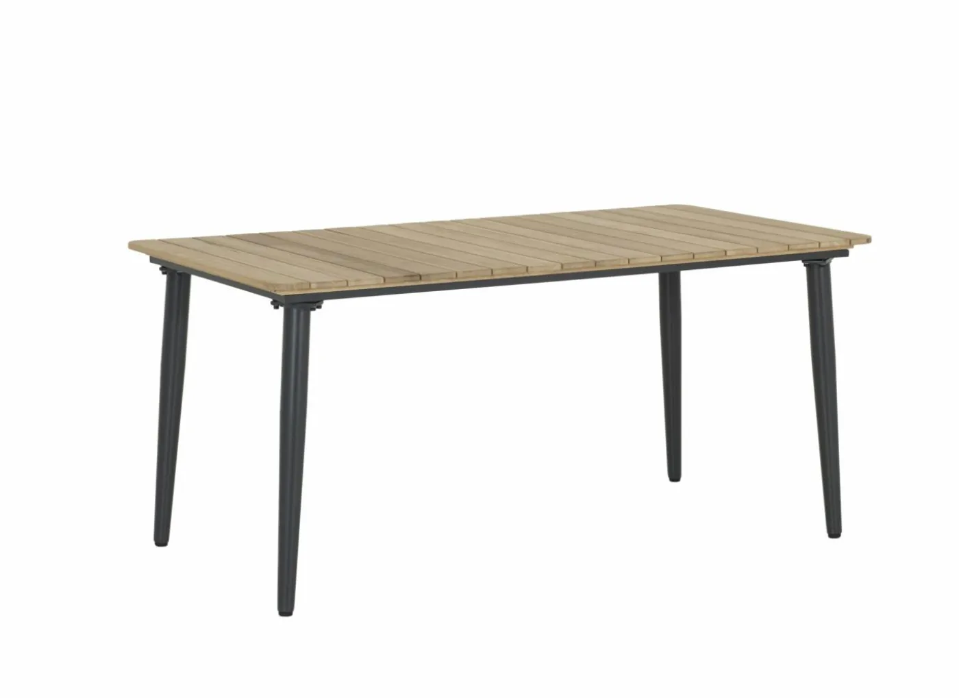 Tafel Brisk 160x90cm - teak massief & aluminium - naturel