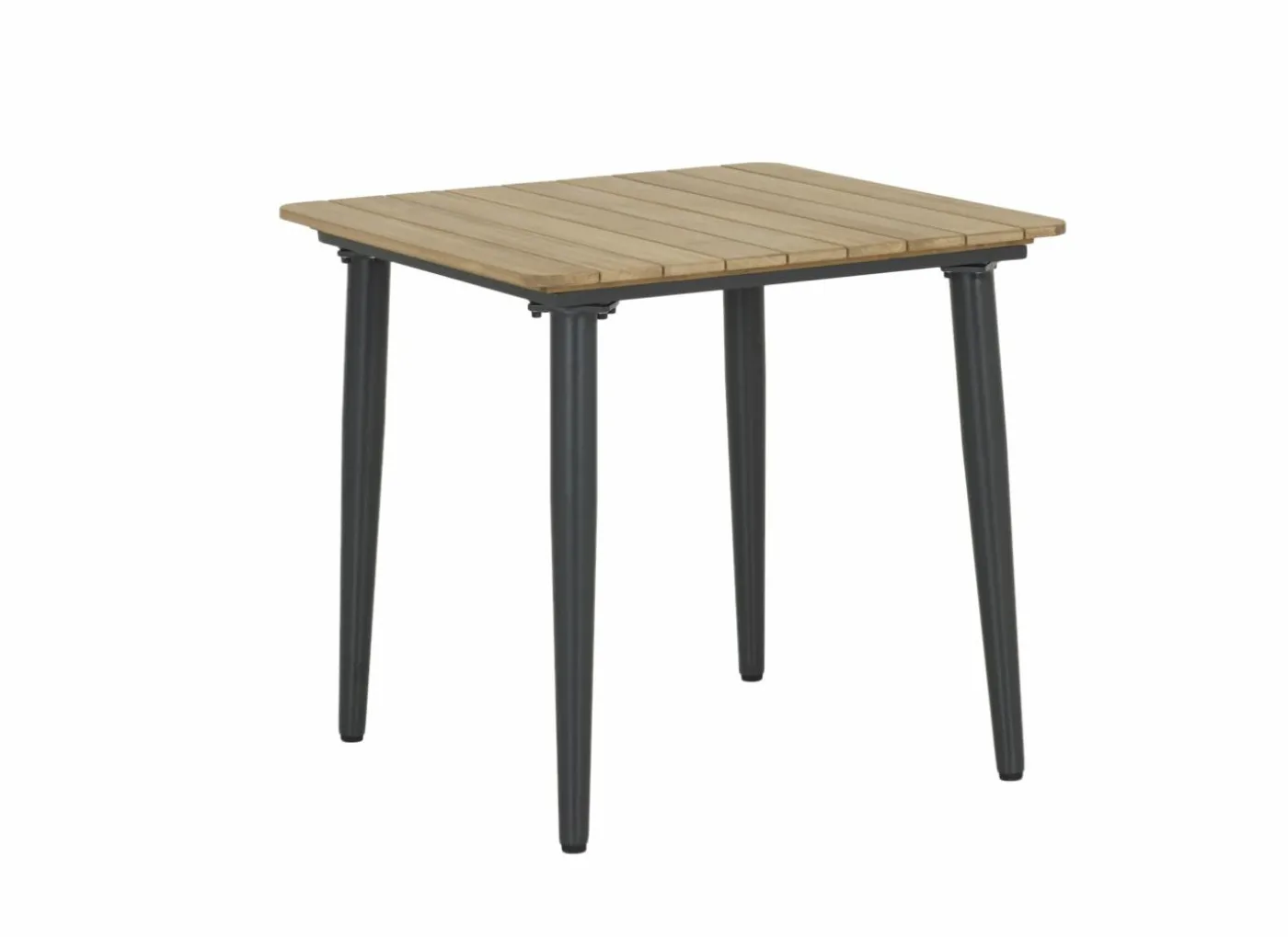 Tafel Brisk 80x80cm - teak massief & aluminium - naturel