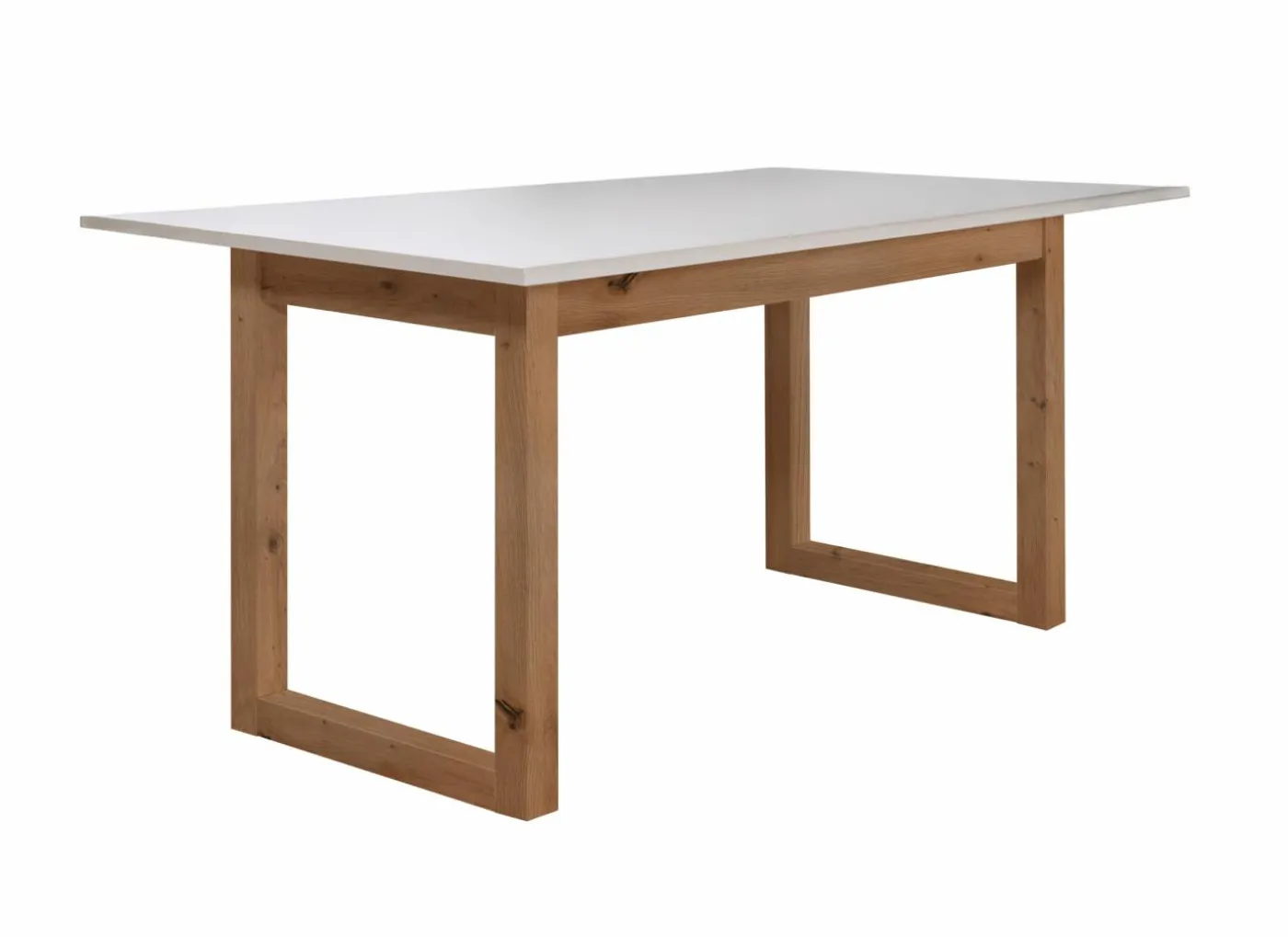 Tafel Denver 160/200x90cm - decor - wit & artisanale eik