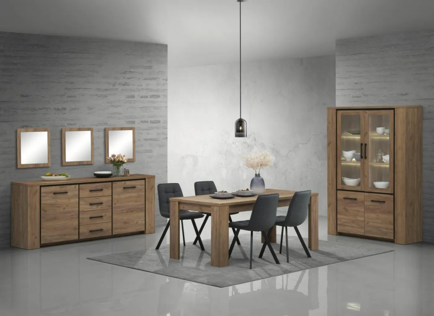 Tafel Elio 190x90cm - melamine - French oak