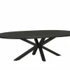 Tafel Mauri 250x128cm - eik massief - zwart