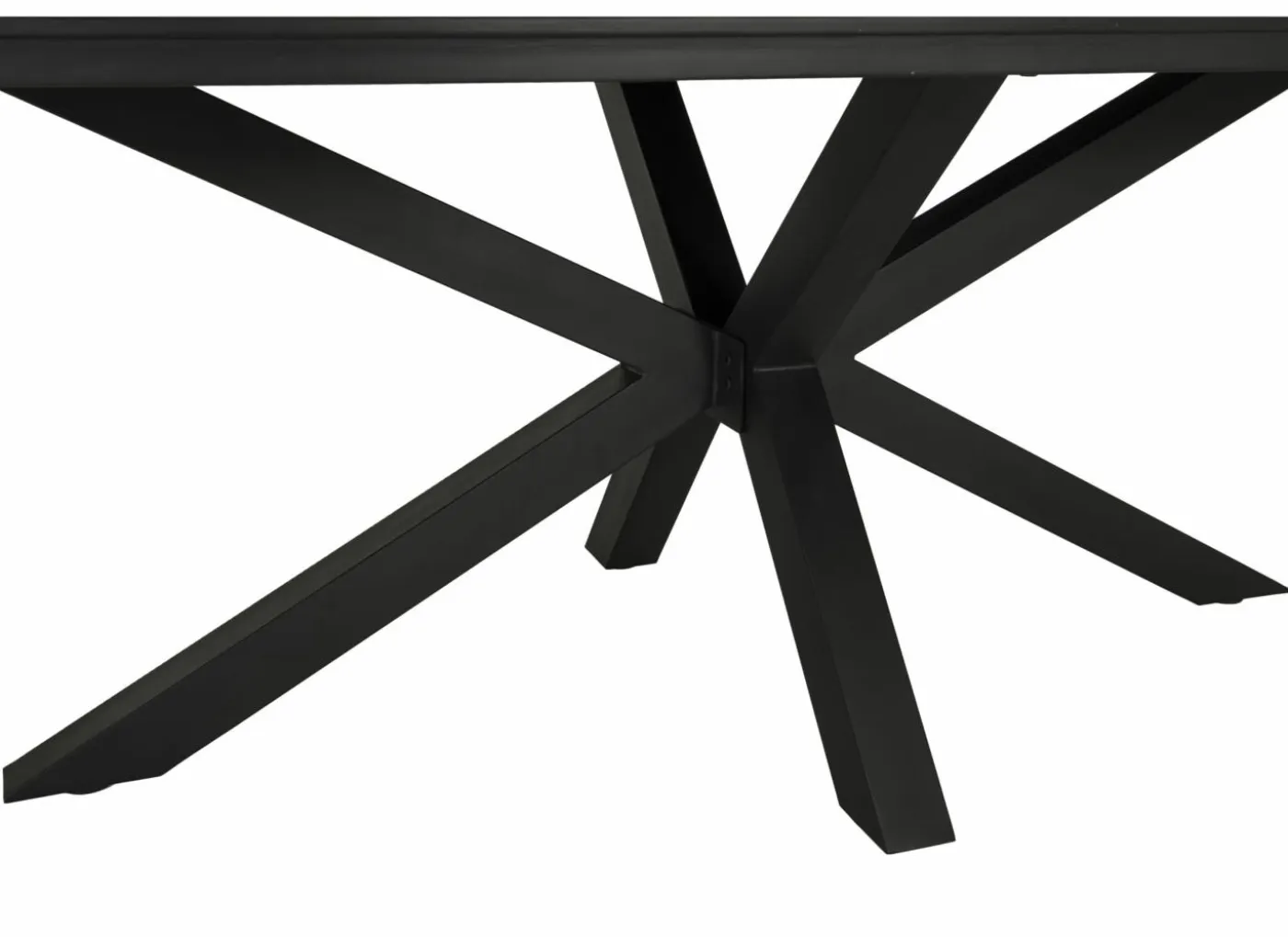 Tafel Mauri 250x128cm - eik massief - zwart