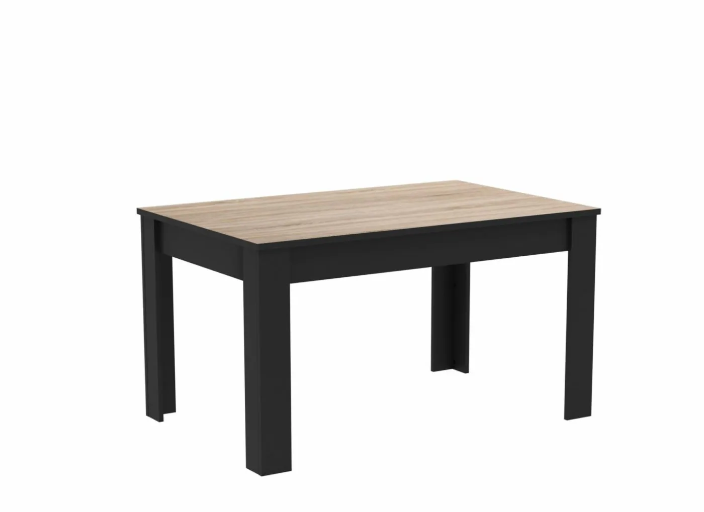 Tafel Wayne 140x90cm - decor - eik & zwart