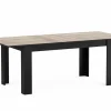 Tafel Wayne 155/205x90cm - decor - eik & zwart