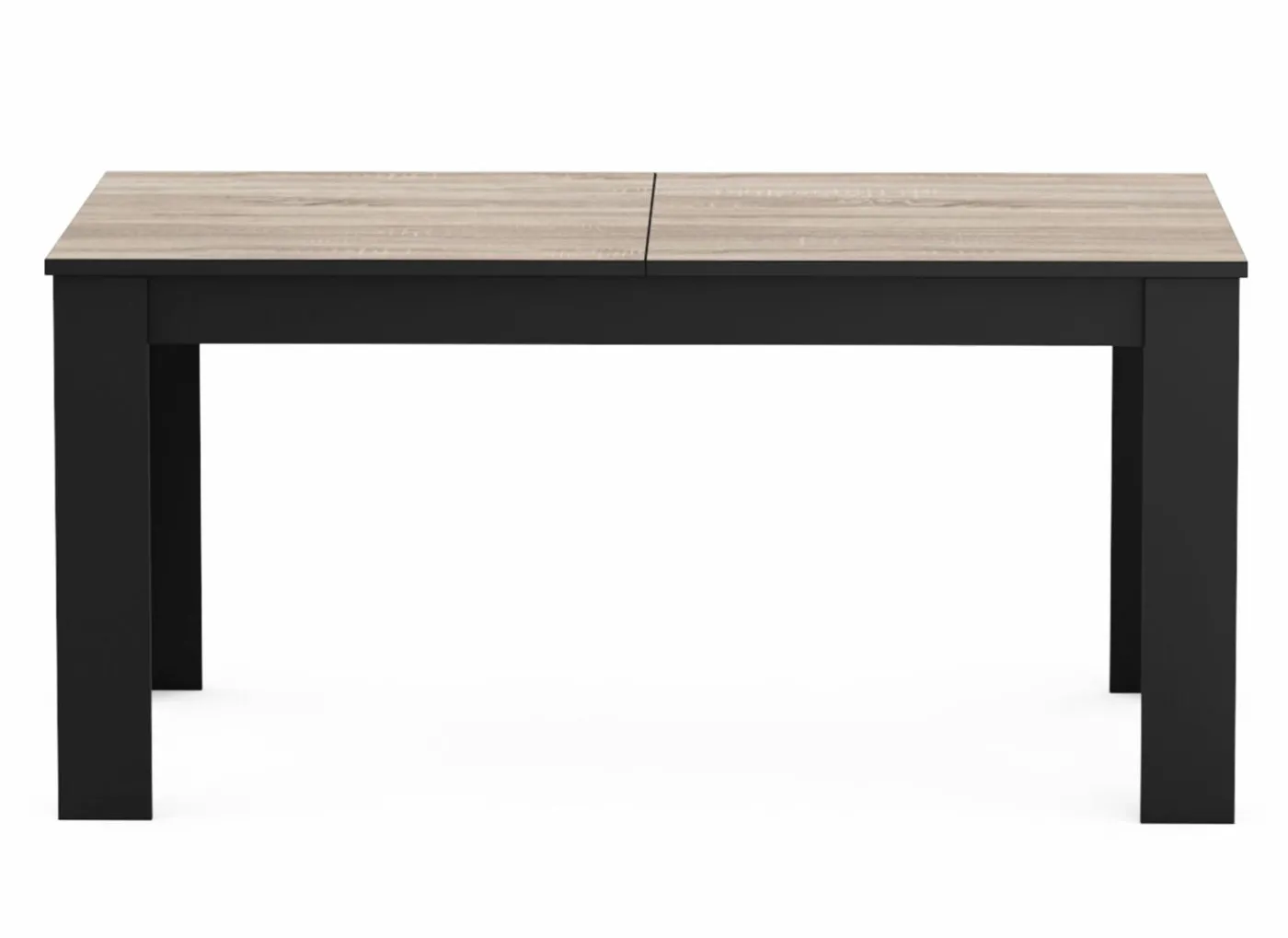 Tafel Wayne 155/205x90cm - decor - eik & zwart