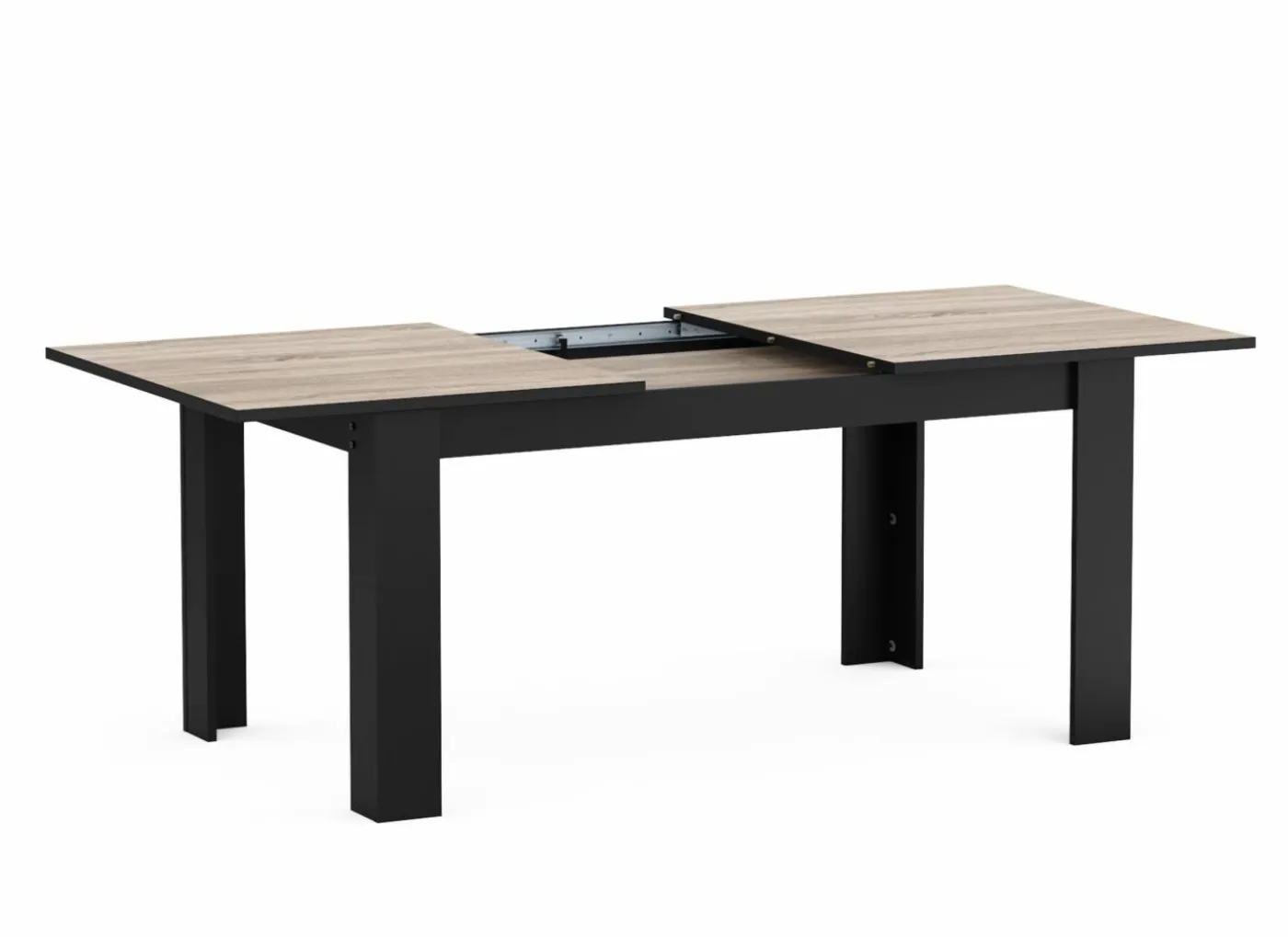Tafel Wayne 155/205x90cm - decor - eik & zwart