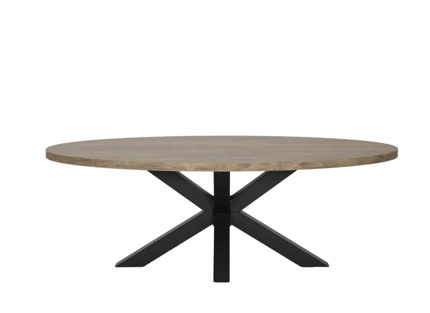 Tafel 225x120cm - decor - old teak & matt black
